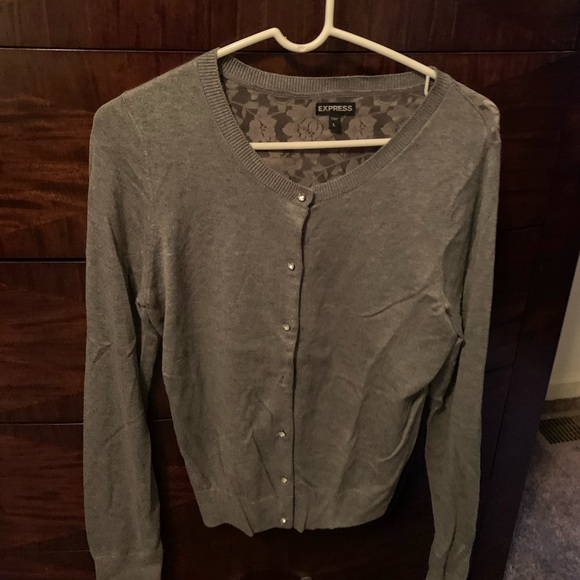 Express Sweaters - Express large cardigan with lace back